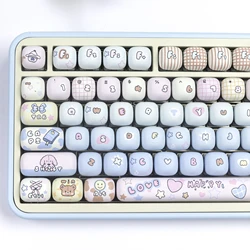 MOG Keycaps PBT 5-Thermal Sublimation Toys 136 Keys For Mechanical Keyboard Mx Switch Girls Gifts AKK O