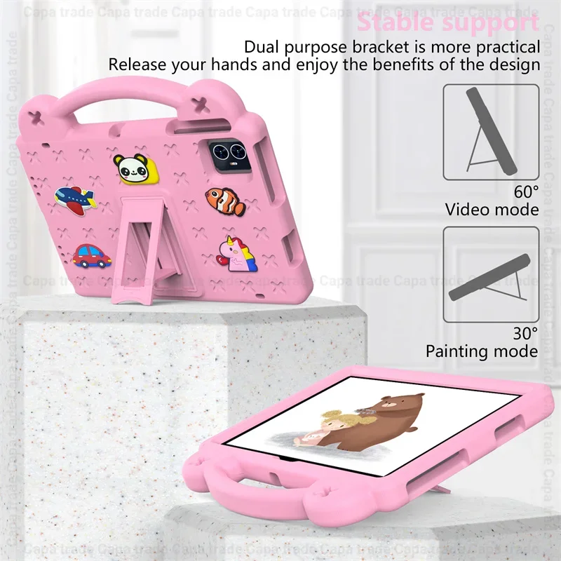 Imagem -03 - Eva Foam Shockproof Protector Capa para Htc A103 Plus Cute Kids Case 10.1 Tablet pc Coque Kickstand Portátil 2023