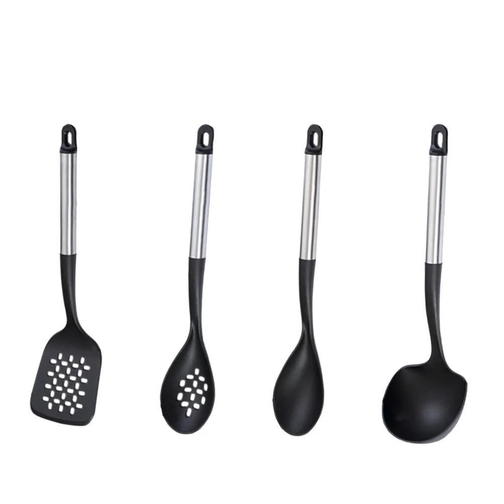 

1Set Kitchenware Nylon Spoon Spatula Kit High Quality Non-Stick Turner Cooking Tools Heat Resistant for Home Hotel