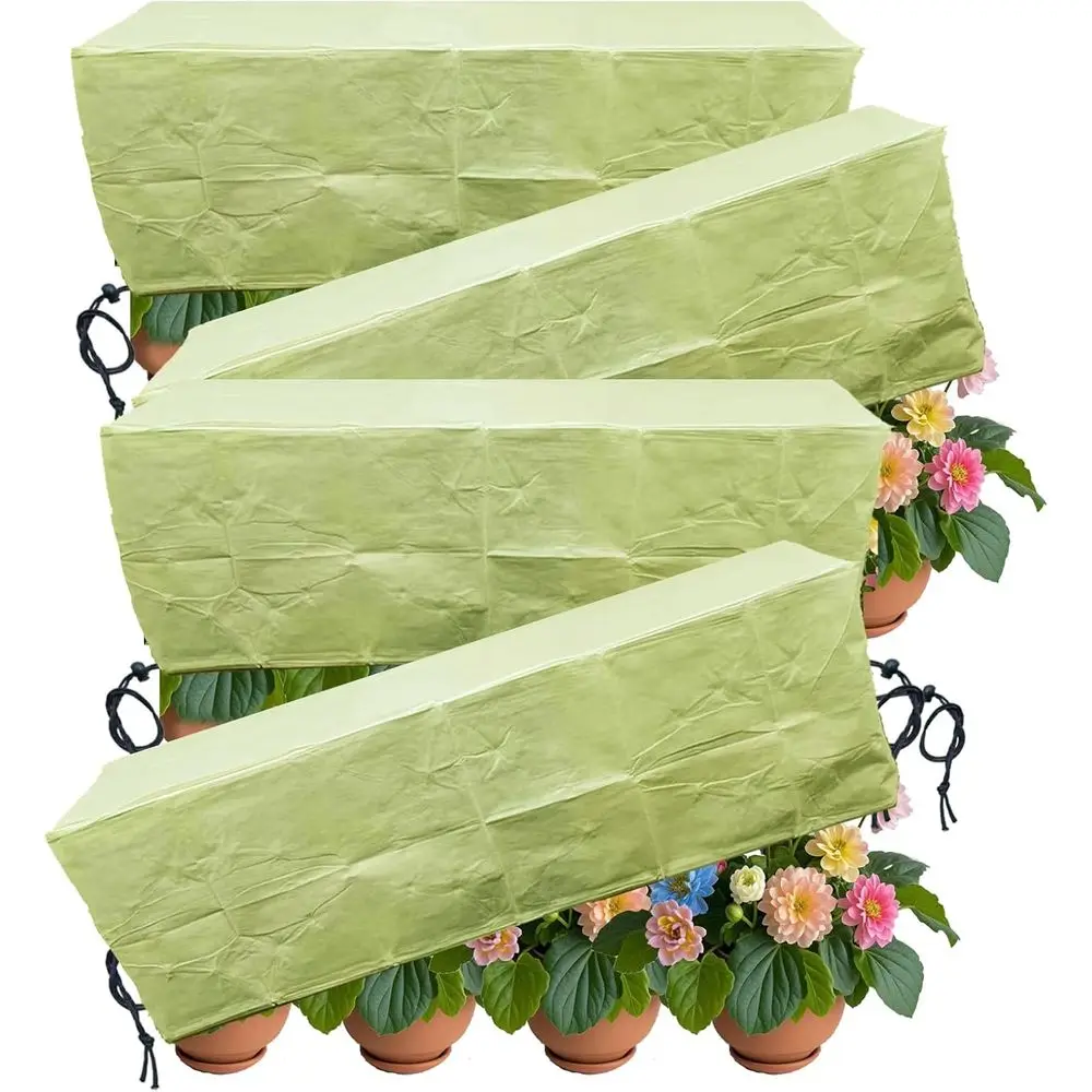 

EJW Planter Cover, Plant Covers reeze Protection,4 Pack 39.3"*17.7"*15.7" Planter Covers or Winter, rost Cloths or Outdoor Plant
