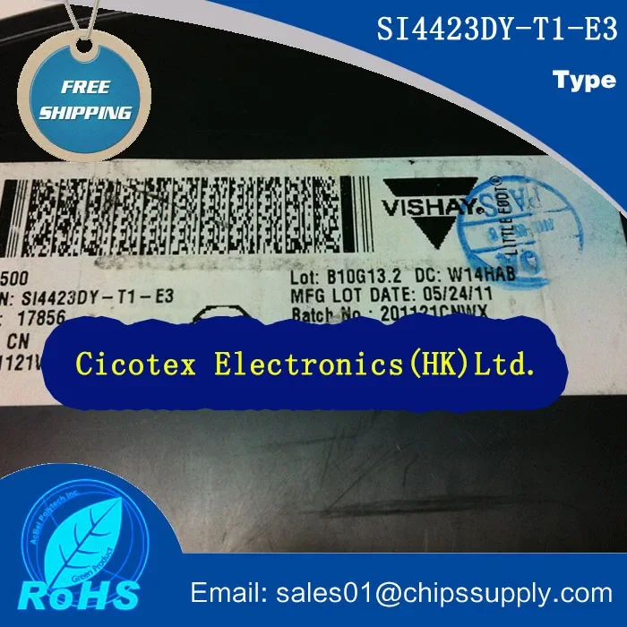 5pcs/lot SI4423DY-T1-E3 4423 SOP-8 MOSFET P-CH 20V 10A 8-SOIC