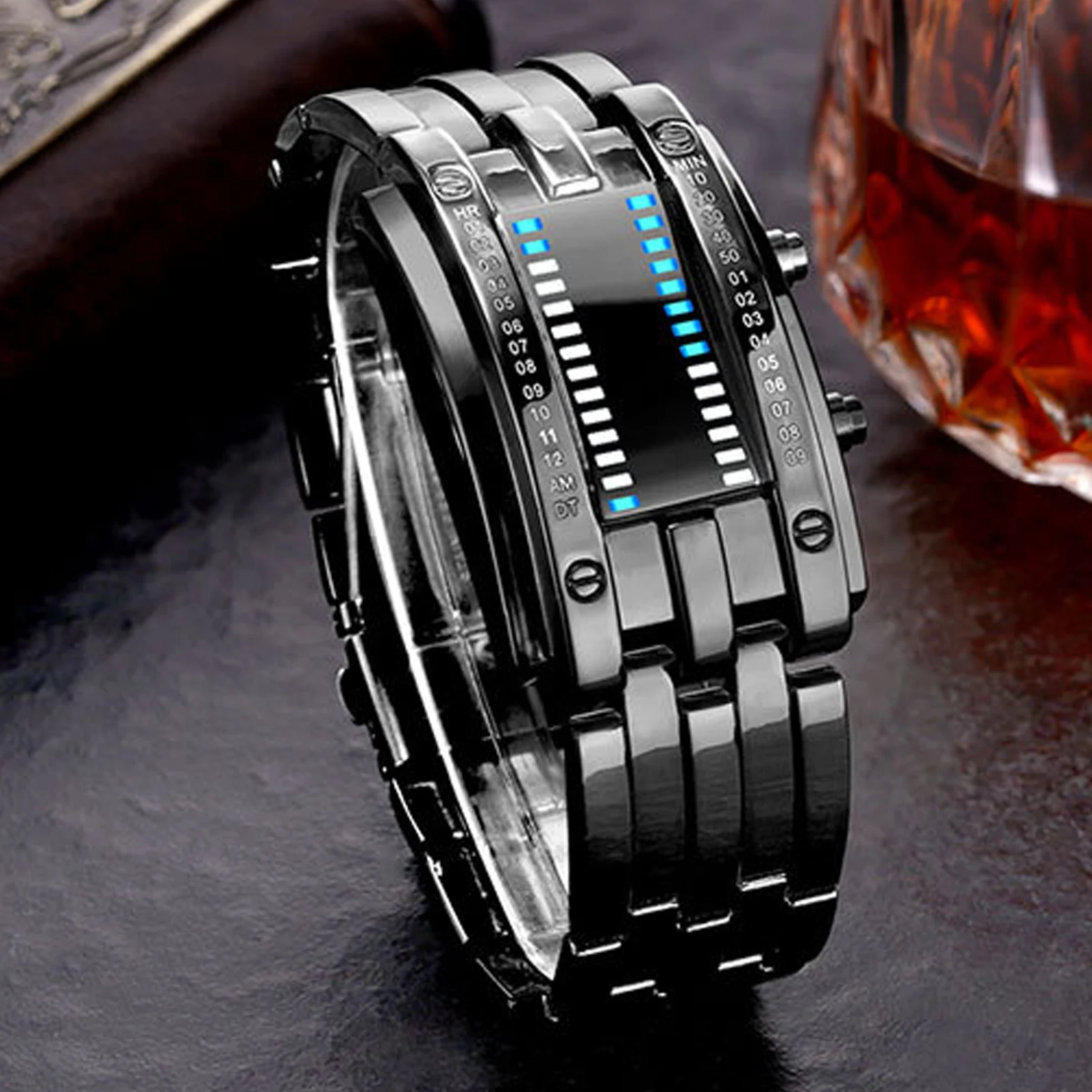 

Binary LED Watch Binary Blue LED Digital Watch Men Women Cclassic Fashionable Future Technology Binary Watch Binary Watch