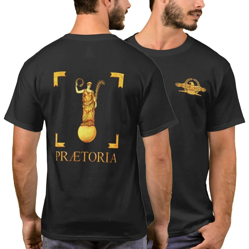 Roman Empire Praetoria Vexillum Roman Legion T-Shirt 100% Cotton O-Neck Summer Short Sleeve Casual Mens T-shirt Size S-3XL