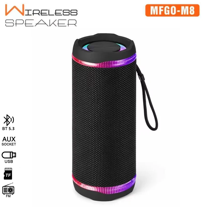 HIFI Portable Wireless Fabric Bluetooth Speaker TWS Stereo Super Bass Woofer Music Box Waterproof Subwoofer FM Radio USB TF Card