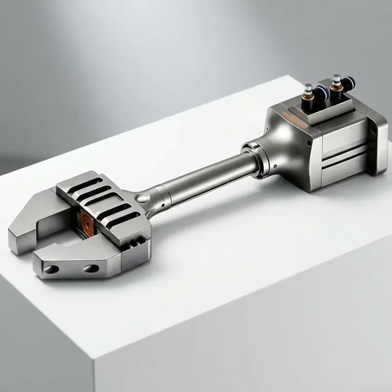 Rear Cylinder Forging Parallel 2-Jaw Gripper D63mm Heavy Pneumatic Gripper for Hot Forging