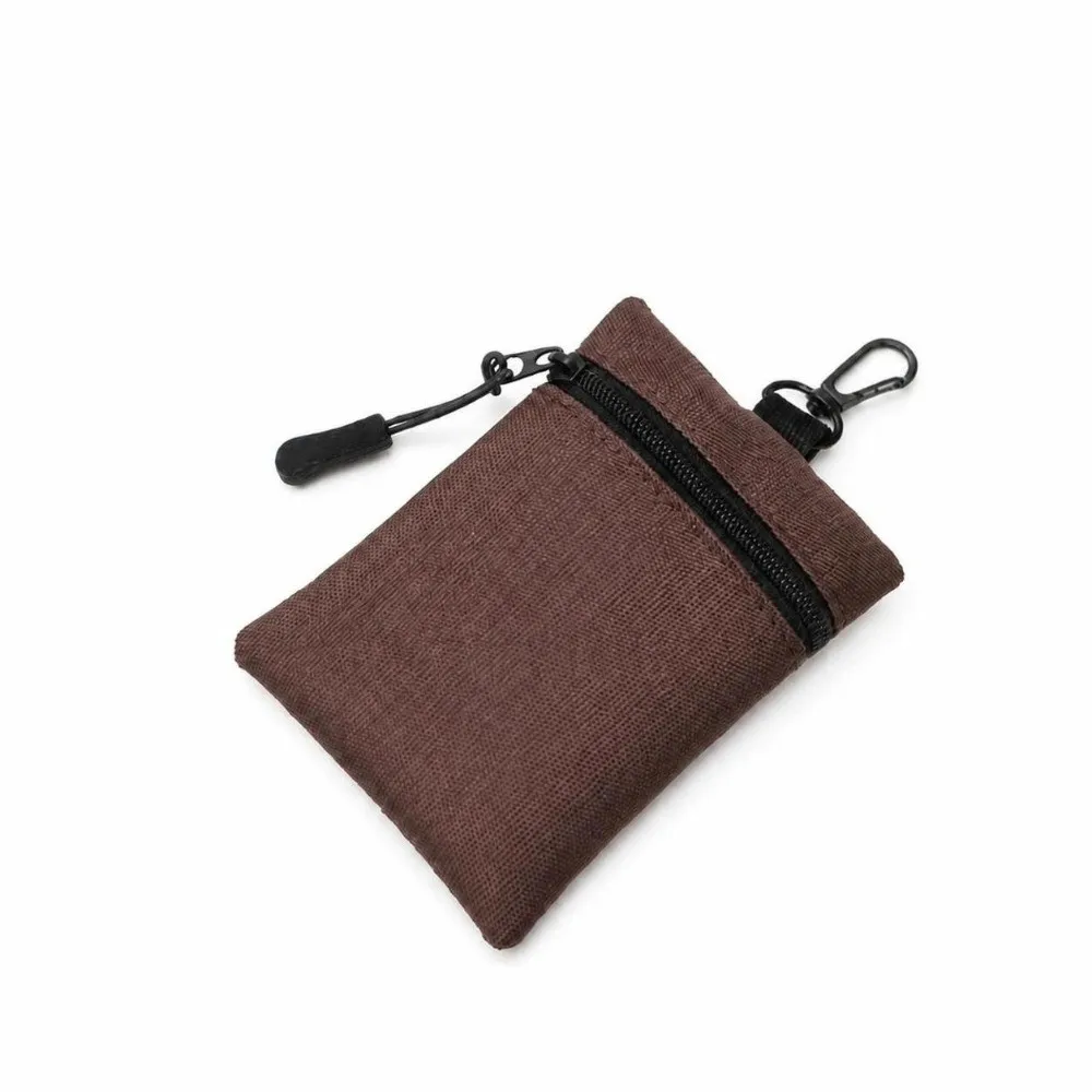 New Mini Coin Purse with Keyring Waterproof Keychain Headphone Pouch Solid Color Lightweight Key Wallet Holder for Women Men