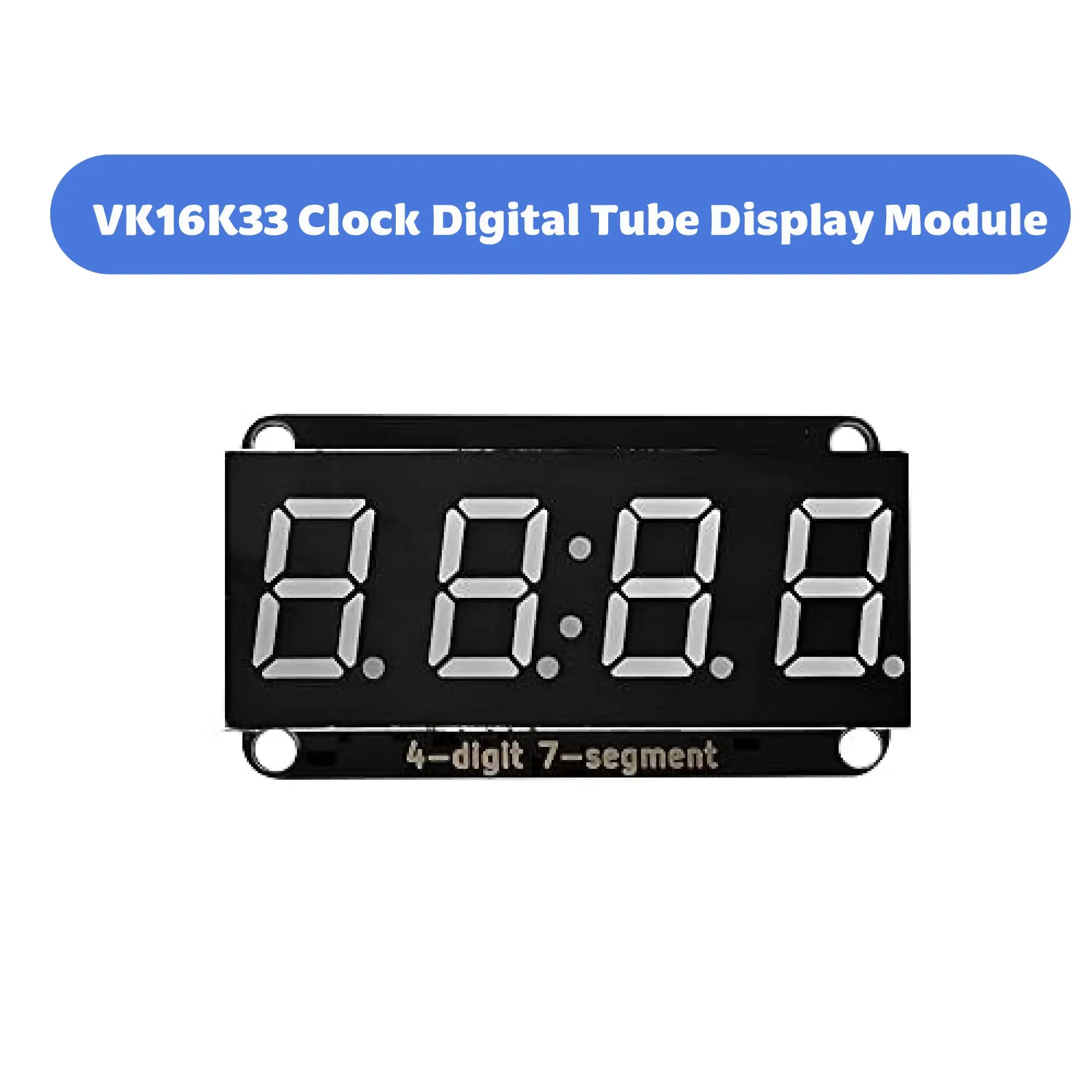 VK16K33 4 Digit 7 Segment  Digital Display Module I2C Communication 5V Anti reverse plug Interface for Arduino ESP32 micro:bi