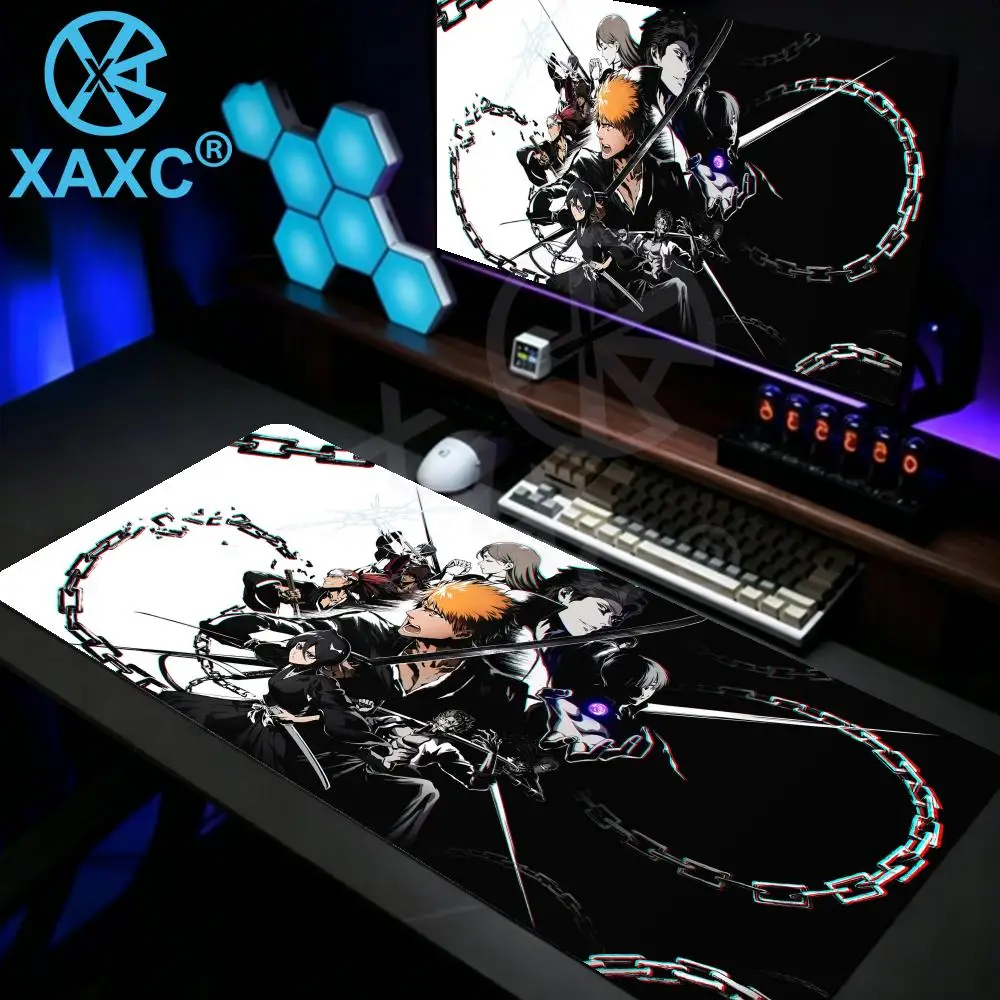 Mouse Pad Office Laptop Japan Anime Bleach Keyboard Pad Non Slip Extended Desk Mat Kurosaki Ichigo Mousepad90x40 Mouse Mat XAXC