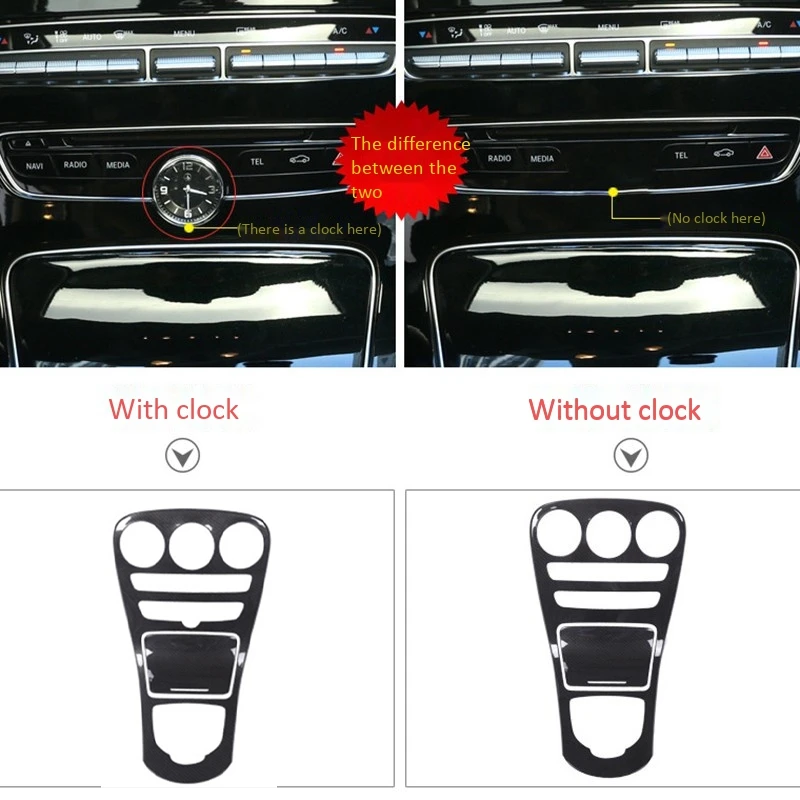 For Mercedes-Benz C-Class W205 GLC X253 Center Console Panel Sticker