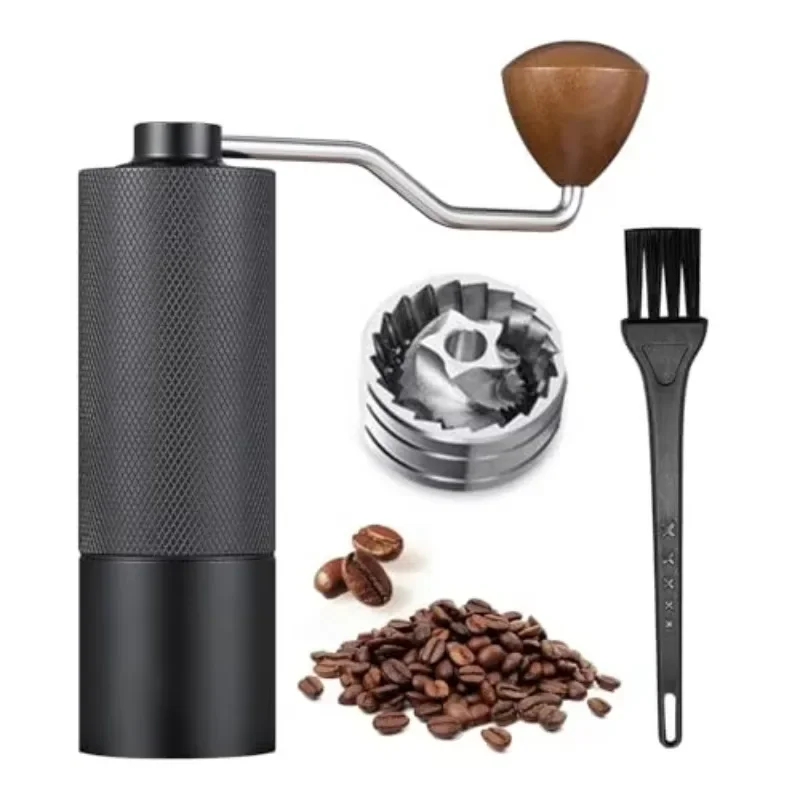 

Aluminum Body 420 Stainless Steel Burr Home Espresso Mini Small Hand Grinder Portable Manual Coffee Grinder