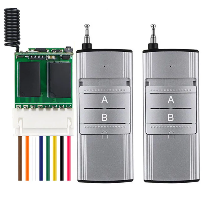2 CH Mini Relay Remote Switch 3.7V 4.5V 6V 7.4V 9V 12V Normally Open Close Wireless Switches Key Trigger Button Remote Switch