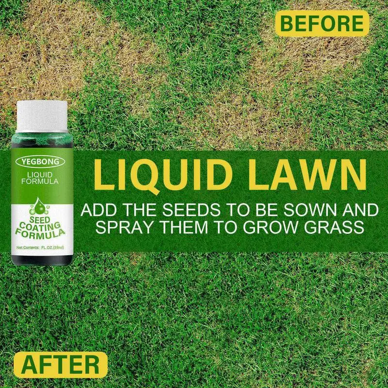 59ML Liquid Lawn Grass Greening Spray Green Grass Lawn Liquid Spray Seed Coating Formula Spray Household Gardening Accessories