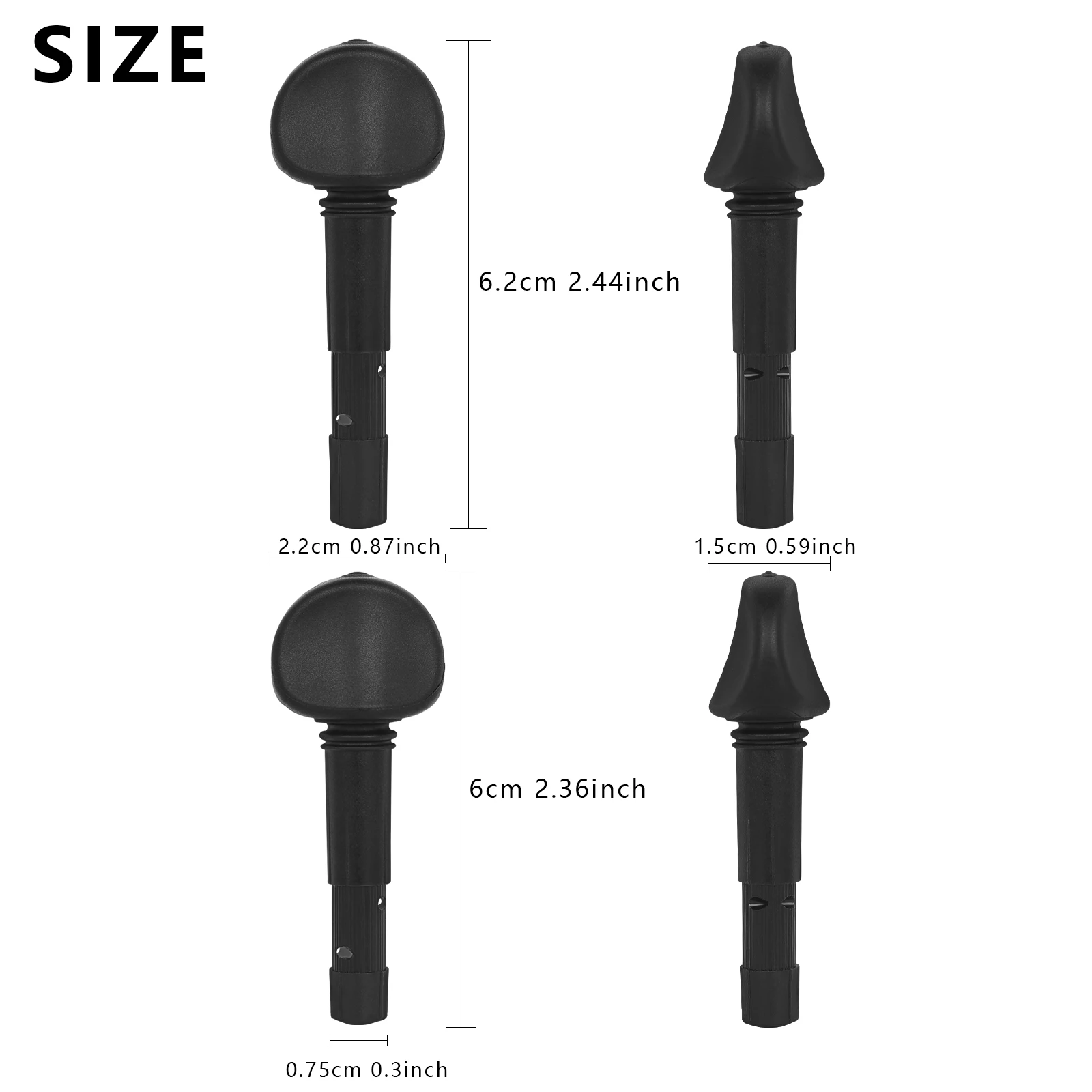 CL-180 Violin Mechanical Tuning Pegs Nylon Shell Rotating Shaft Fine Tuner Replacement Instrument Parts for Violin Accessories