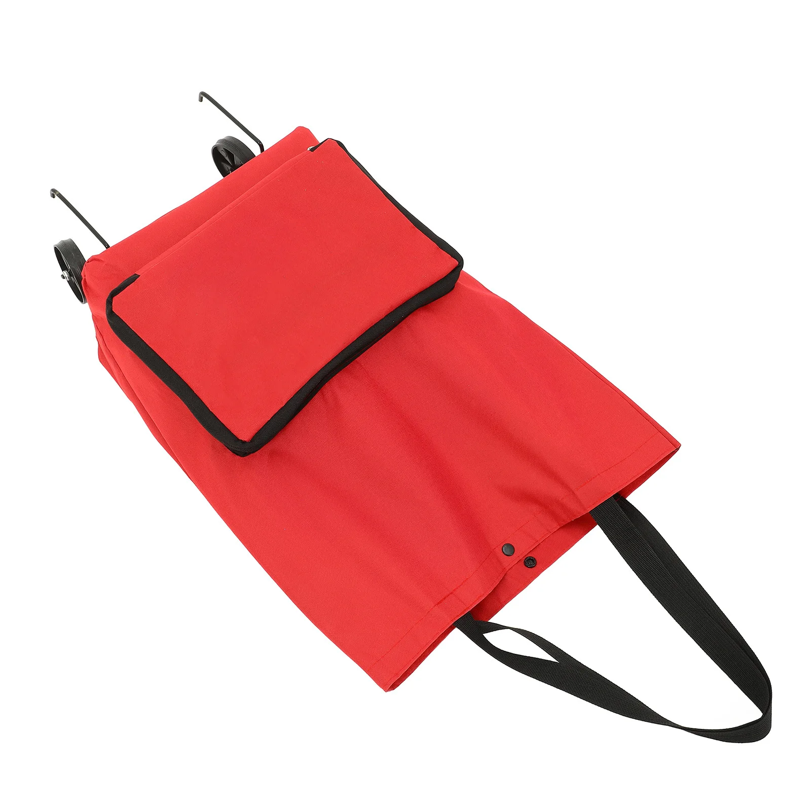 أكسفورد القماش حمل حقيبة دائم للطي عربة التسوق عجلات سعة كبيرة منظم منزلي عربة بقالة المحمولة #4