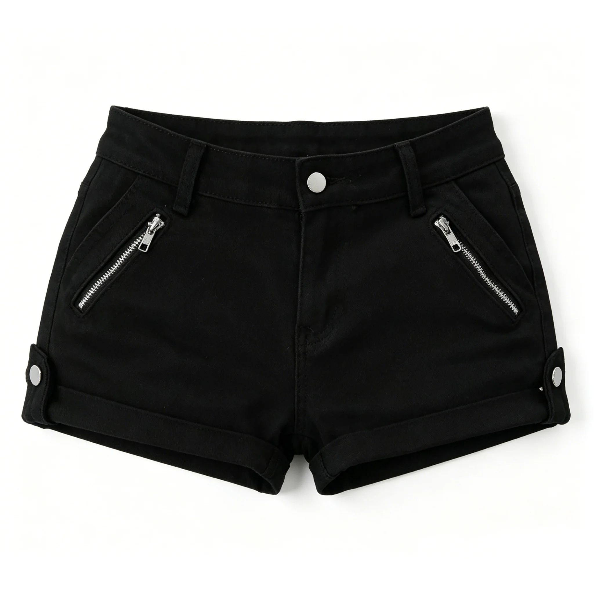 Women's Black Casual Denim Shorts Y2K Pocket Harajuku High Street Fashion 2000S Aesthetic Retro Denim Clothing Shorts 2026  New