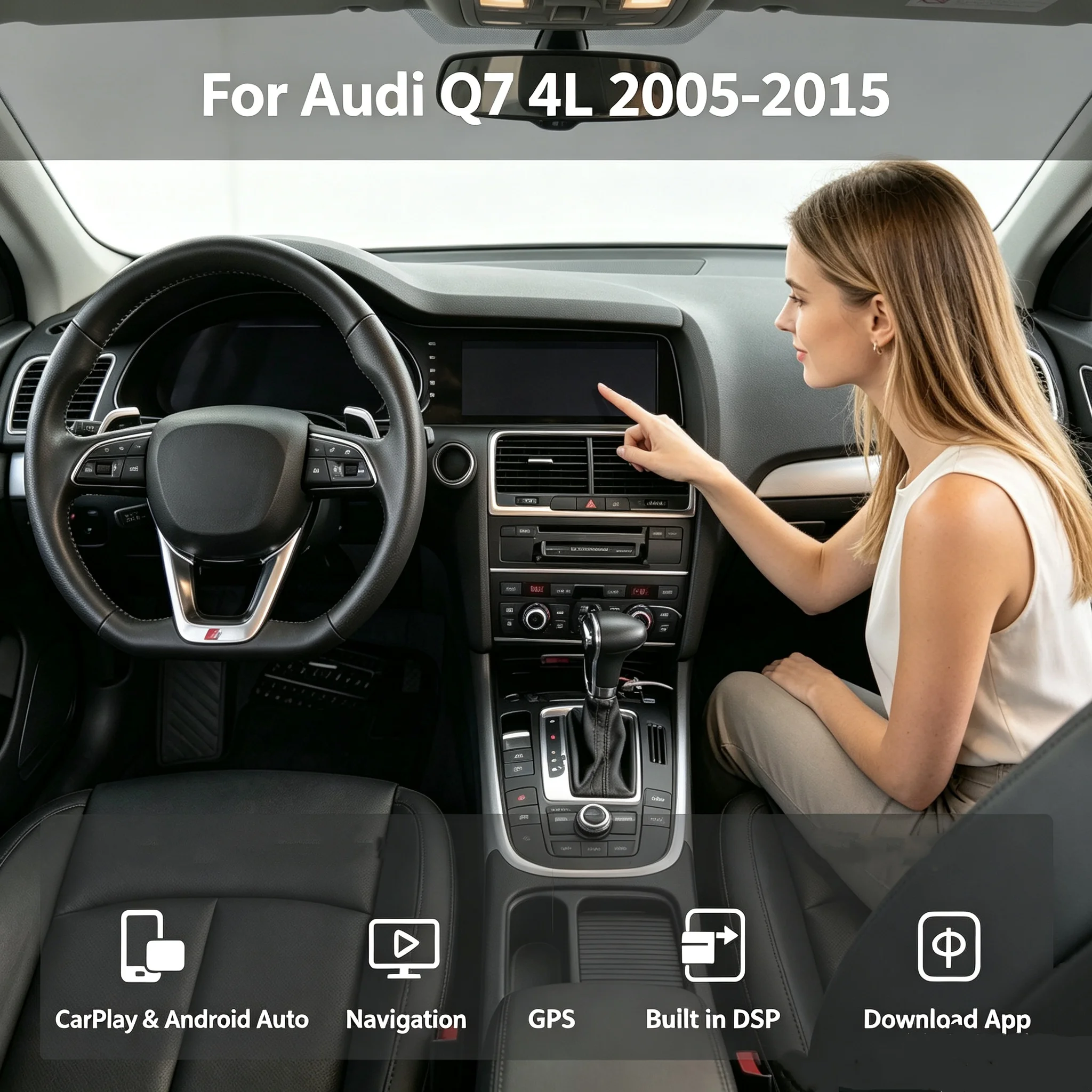 For Audi Q7 4L 2005-2015 Car LCD Dashboard Digital Cluster Virtual Cockpit Android Car Radio Wireless Carplay Autoradio stereo
