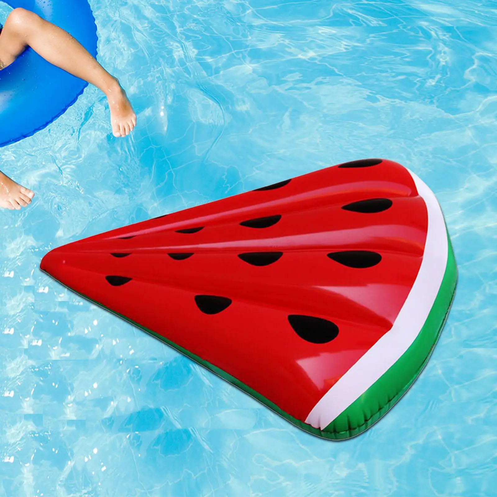 Inflatable Pool Float Tanning Pool Lounge Raft Pool Lounger Summer Unique Watermelon Shape Air Mattress for Vacation Water Parks