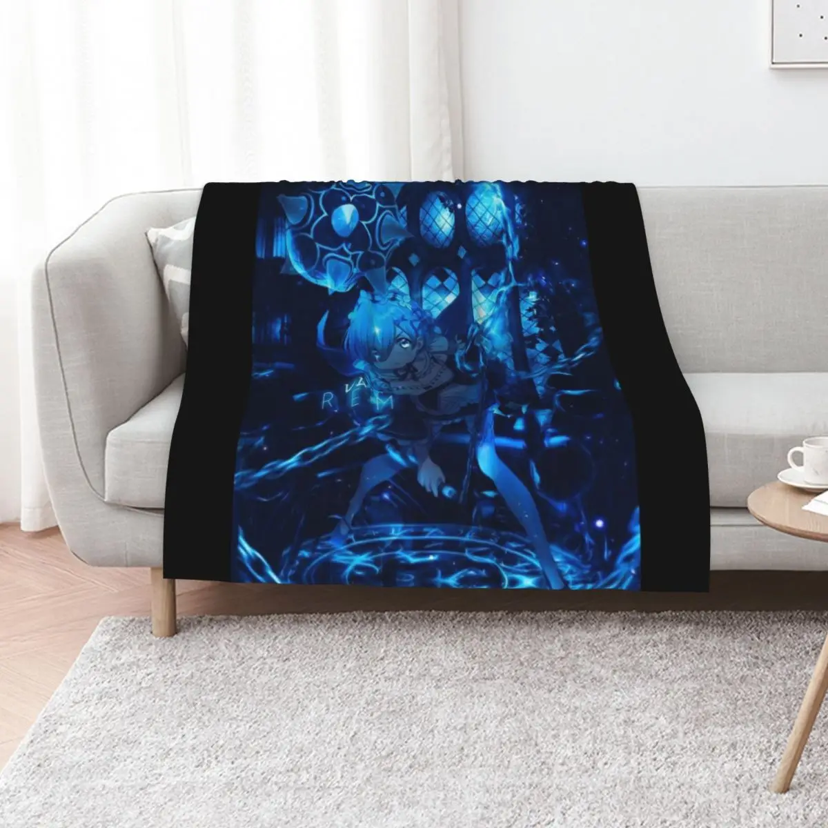 Rem (re zero) Throw Blanket Shaggy Custom Flannel Fabric Bed linens Softest Kid'S Blankets
