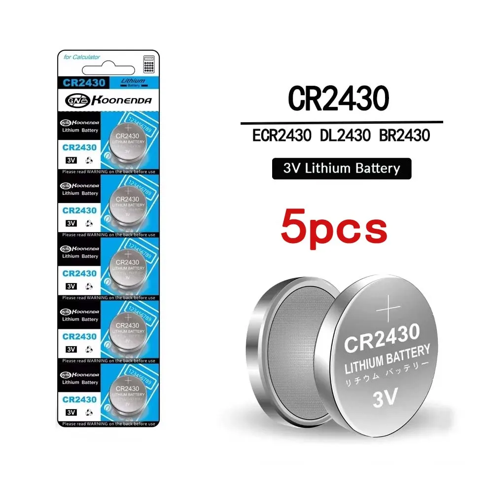 5/10/15pcs CR2430 3V Lithium Battery DL2430 BL2430  Buttton Coin Cells Batteries  for Car Remote Control Motherboard Watch