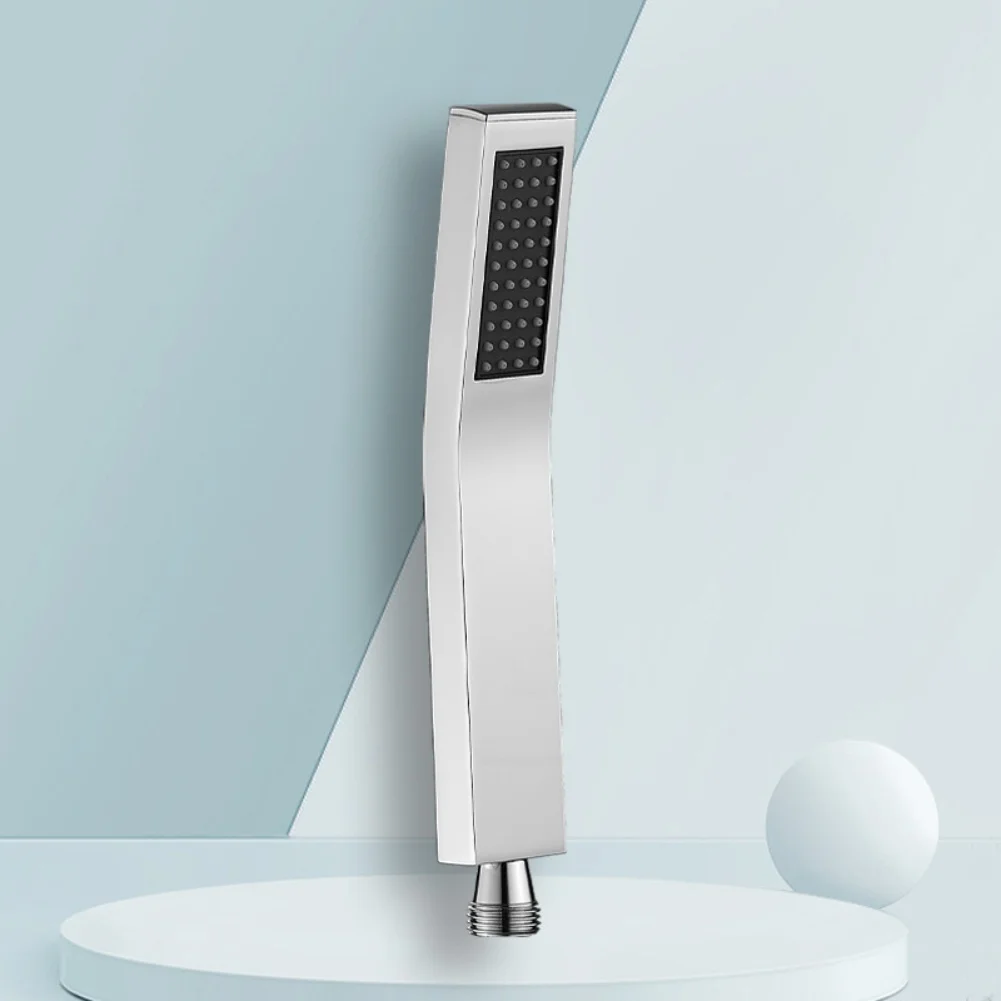 Handheld Stainless Steel Square Shower Head with Robust Construction and High Pressure Spray Suitable for Hotel and Home