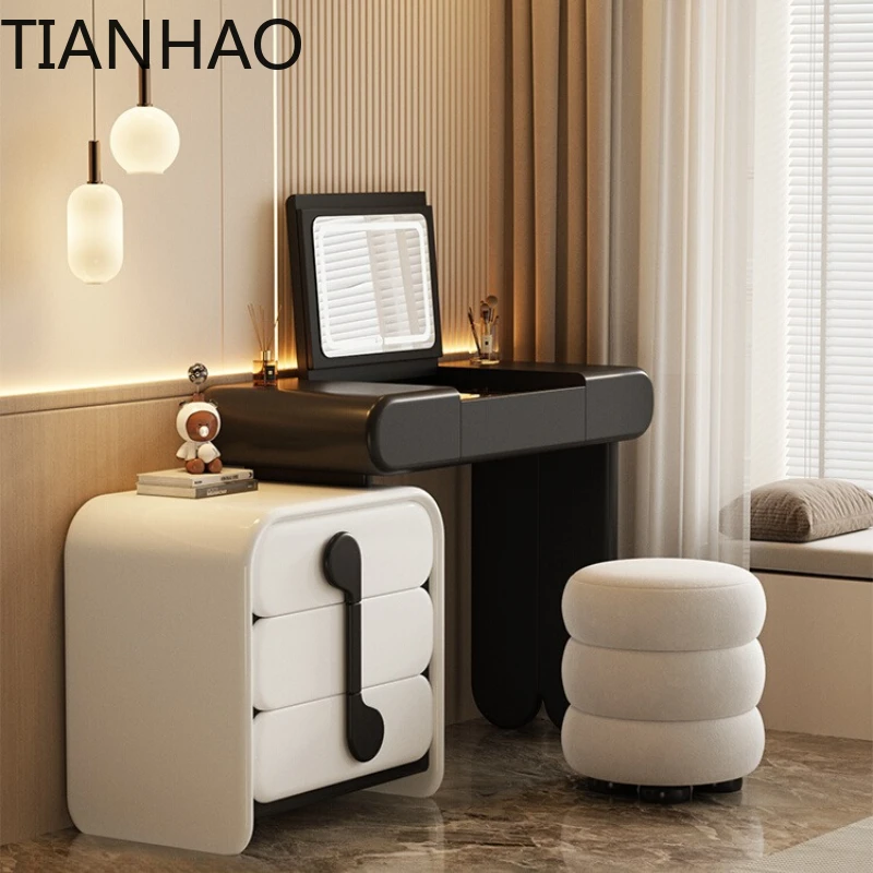 luxury solid wood makeup storage table vanity Dressing table Makeup vanity Toiletries desk dressers Vanities Bedroom Furniture