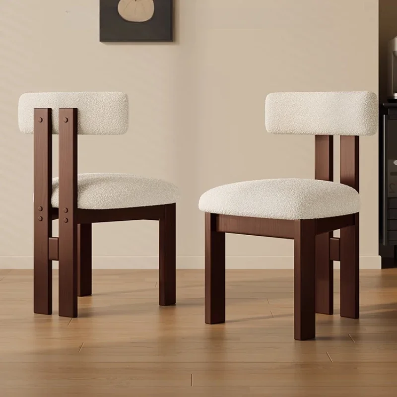 Restaurant Designer Dining Chairs Nordic Vintage Waiting Soild Wood Dining Chairs Ergonomic Lounge Sillas Postmodern Furniture