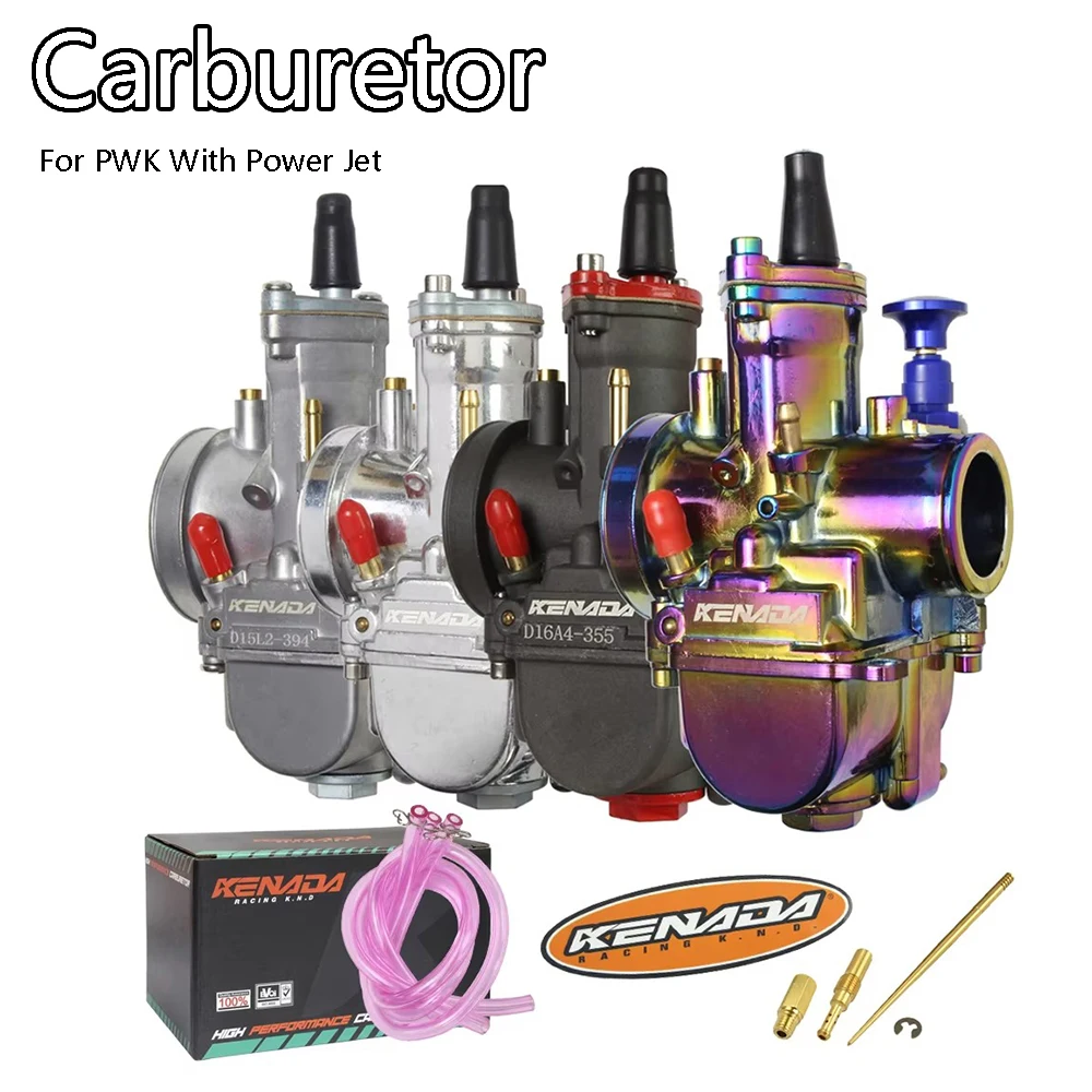 

KENADA Racing Universal Colorful Scooter Carburetor 21 24 26 28 30 32 34 36 38 40 42 mm Carburador For PWK With Power Jet