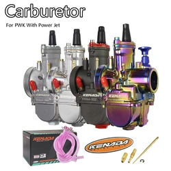 KENADA Racing Universal Colorful Scooter Carburetor 21 24 26 28 30 32 34 36 38 40 42 mm Carburador For PWK With Power Jet