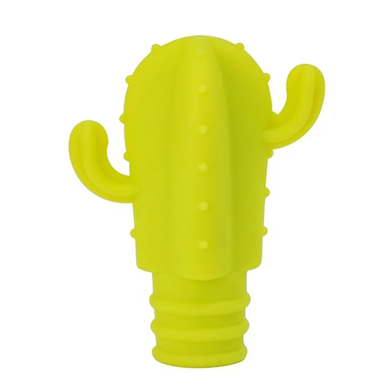 Bouchon de vin en Silicone Cactus HRBAJ-4Pc, joint de conservation de la fraîcheur pour bouteilles de Champagne et de vin rouge, accessoire de boisson