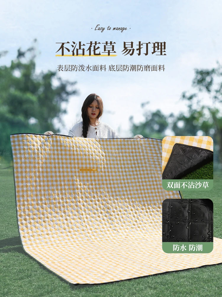 Picnic Mat Moisture Proof Pad Thickened Outdoor Outing Mat Camping Outdoor Picnic Water-Repellent Cloth Mat