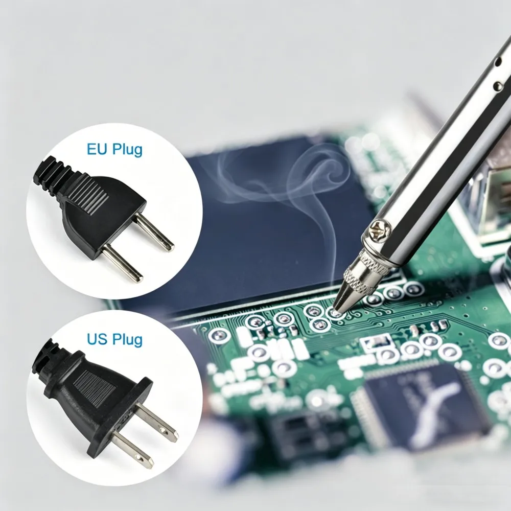 AC 220V Soldering Iron Electric Desoldering Machine Pen 30W PCB Solder Suction Vacuum Pump Welding Tools US Plug EU Plug
