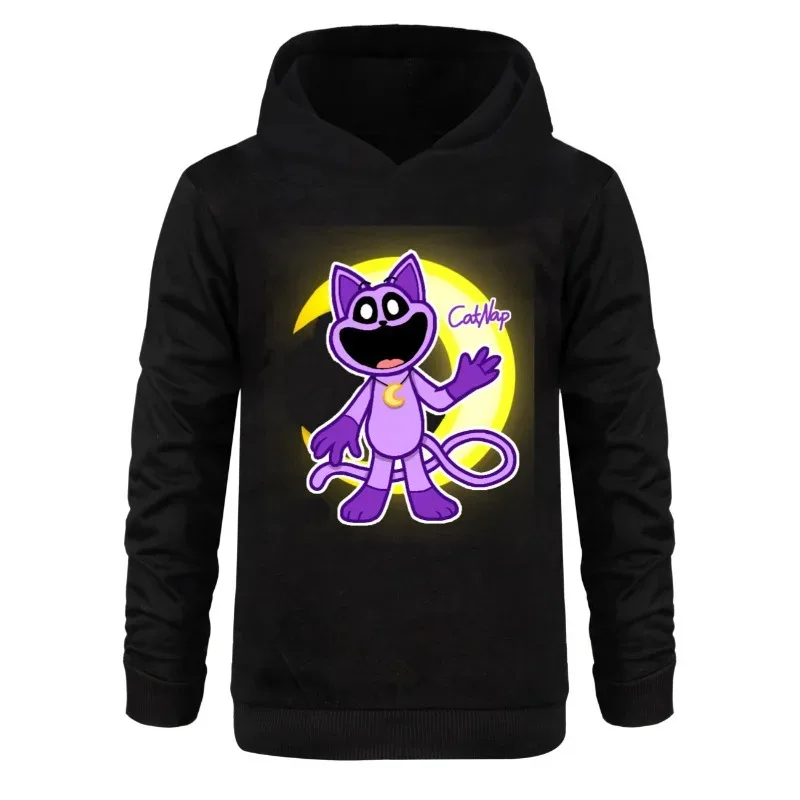 

Smiling Critters Catnap Hoodie Sweatshirt Toddler Kids Boy Girl Spring Hooded Pullover Cartoon Printed Long Sleeve Shirt Clothes