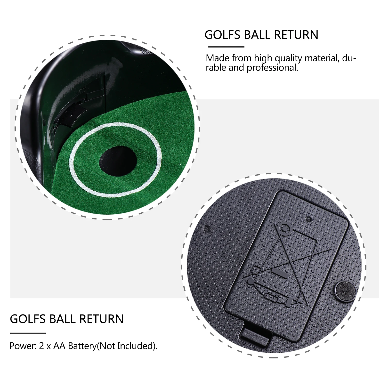 

Ball Golf Returner Auto Putt Trainer Electric Putting Unit Durable Outdoor Indoor Simulation Curved Surface Auto