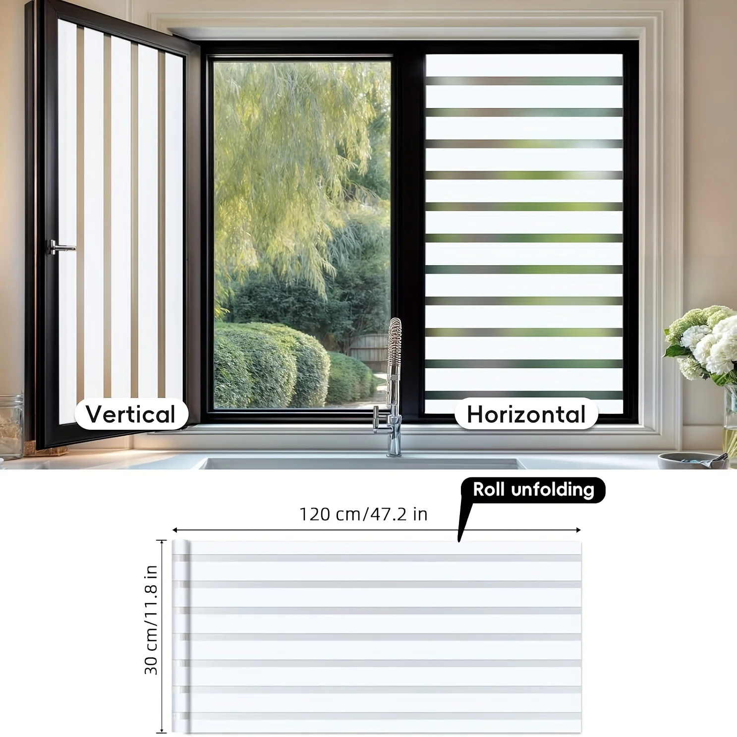 Matte White Window Film Privacy Frosted Electrostatic Adhesive Free Glass Sticker For Office Home Bathroom Window Sticker