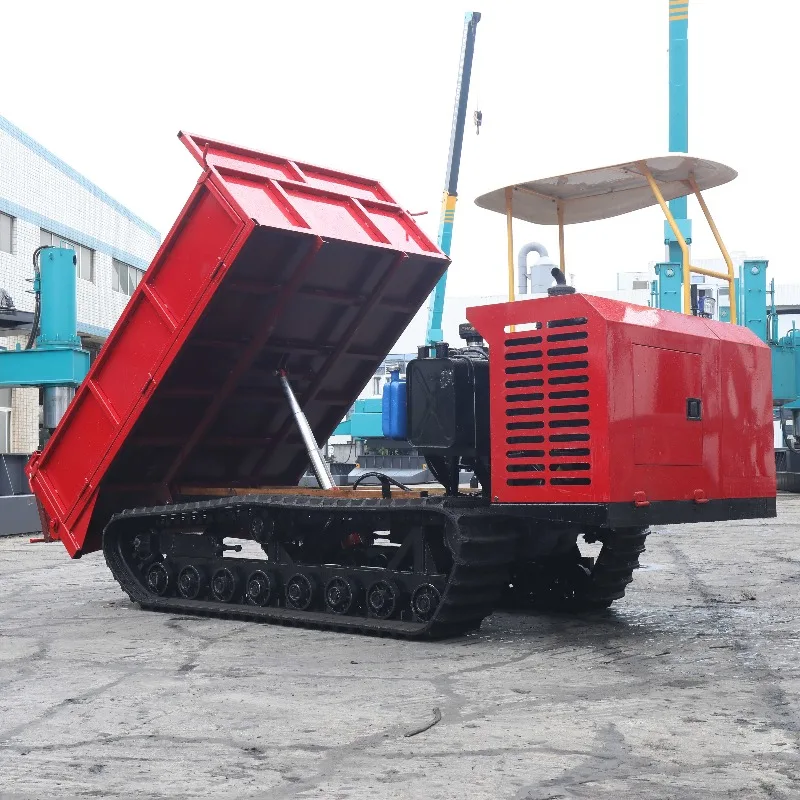 Mountain Orchard All Terrain Climbing Tiger Transporter Small Diesel Engine 35HP Crawler Tractor 5000kg Load Capacity