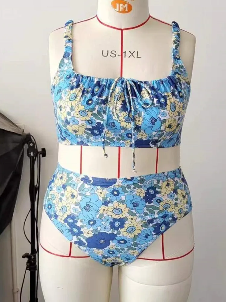 L-4XL Plus Size Bikini Women Push Up Large Size Swimsuit 2026 Summer Mujer Big Size Tummy Control Swimwear Oversized Bikini Sets image 4