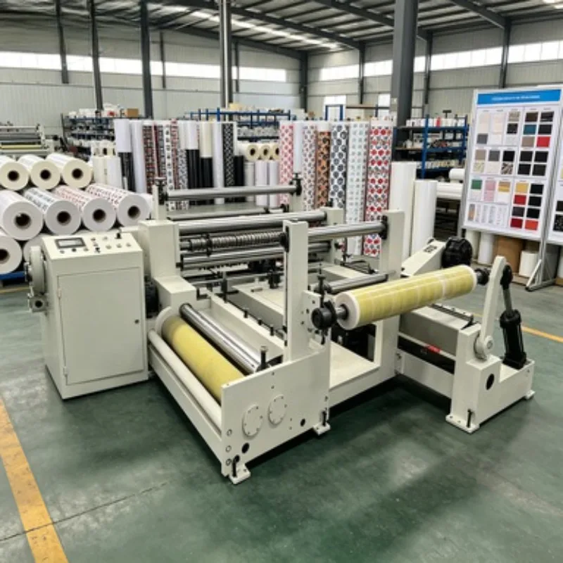 Automatic Thermal Paper Slitter with Auto Core Threading and Rewind Machine for Blank Paper