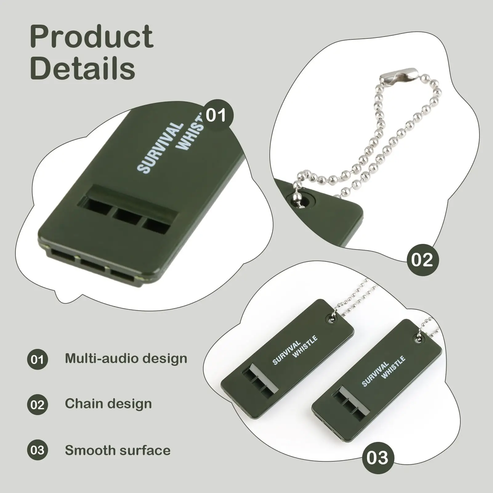 2 قطعة صفارات الطوارئ مع الحبل صافرة السلامة بقاء Shrill بصوت عال انفجار للتخييم التنزه الإنقاذ إشارة البلاستيك #6