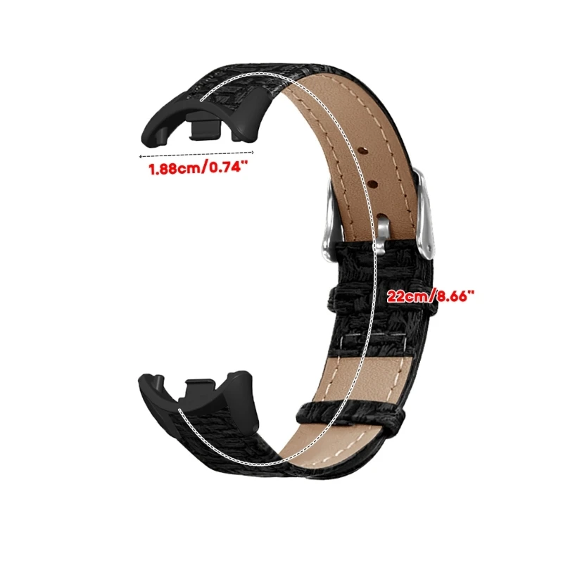 For Xiaomi Mi band 8 NFC Leather Strap Watch Accessories Wristband Belt For Xiaomi Mi Band 8 Watchband Bracelet