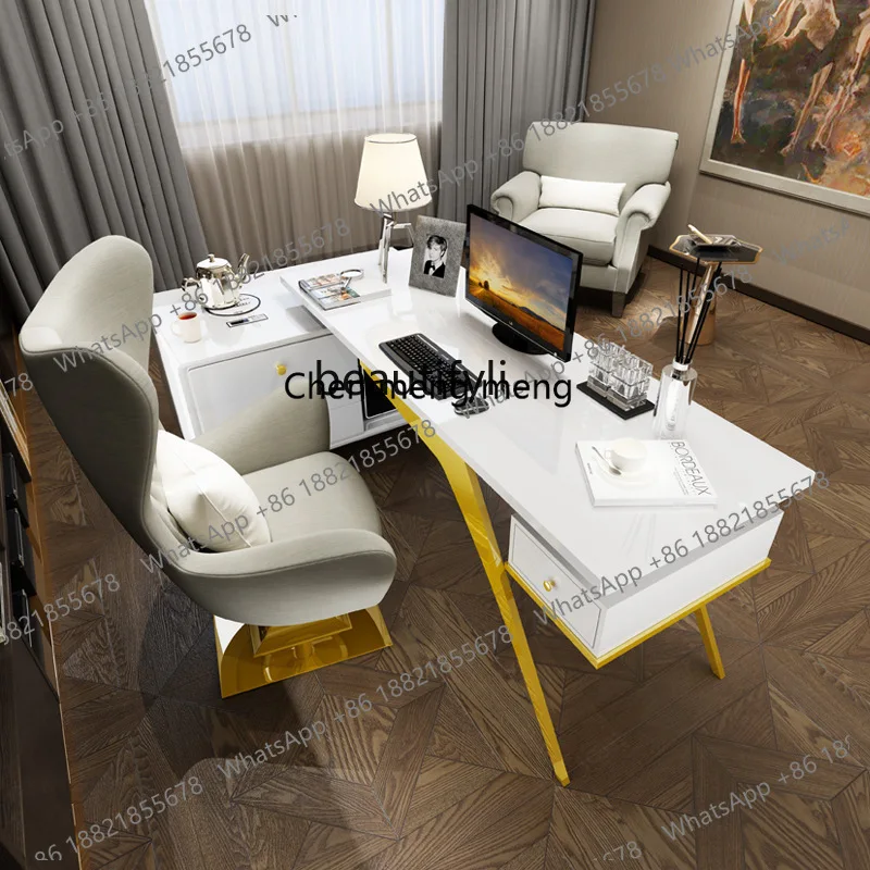 

Light luxury desk piano paint desk corner medical beauty consultation desk