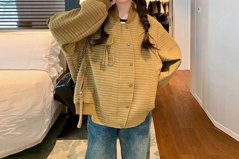 

Baseball Jersey Women's 2025 Spring and Autumn New Retro High-end Short Jacket Autumn