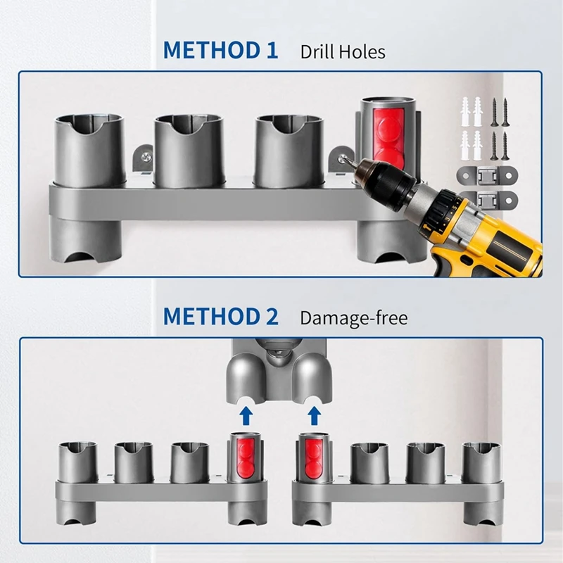 Estação de ancoragem montada na parede para aspiradores Dyson, suportes para Dyson V15, V7, V8, V10, V11 modelo, organizador