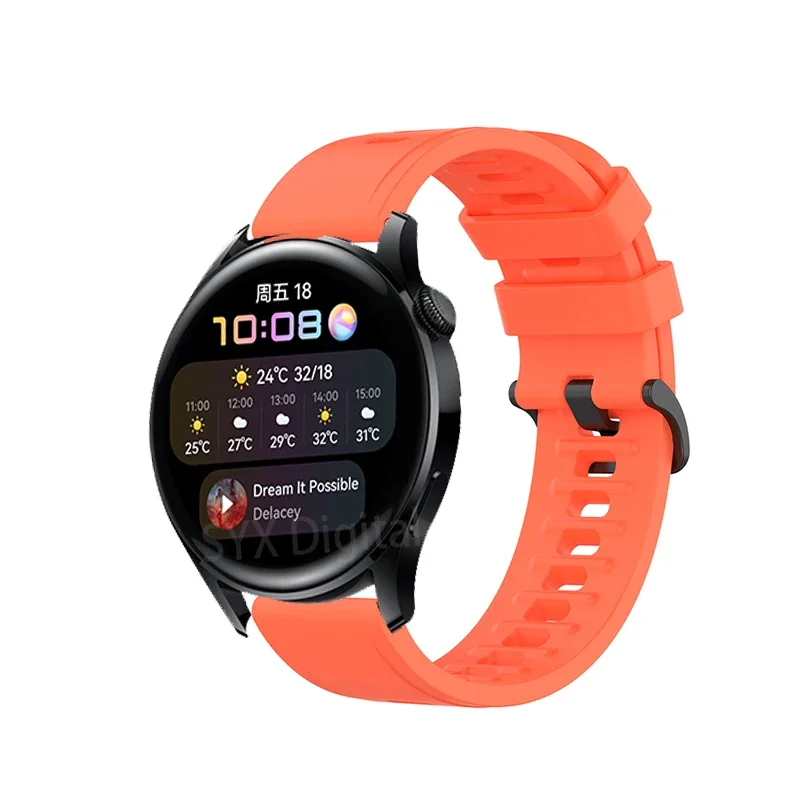 Correa de silicona para Huawei Watch 3 Pro, pulsera deportiva de 22mm para Huawei GT 3 GT 2 46mm/GT 2 Pro/2E/Runner