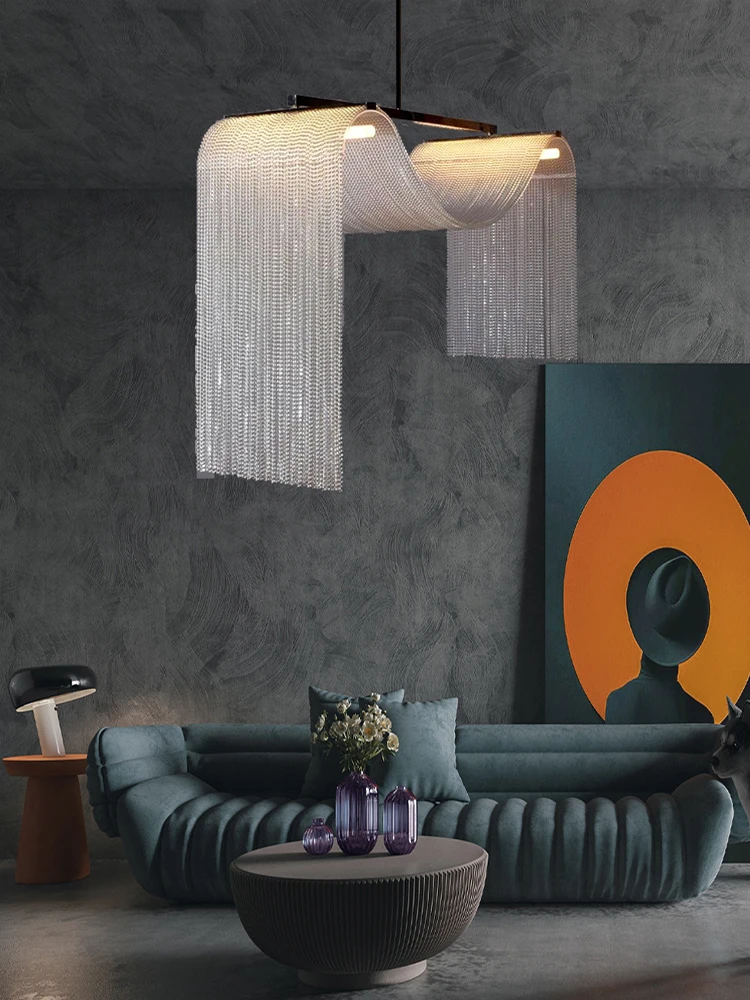 Living Room High Ceiling Home Deco Ideal Pendant Lights Modern Designer LED Hanging Lamps for Ceiling Loft Staircase Lighting