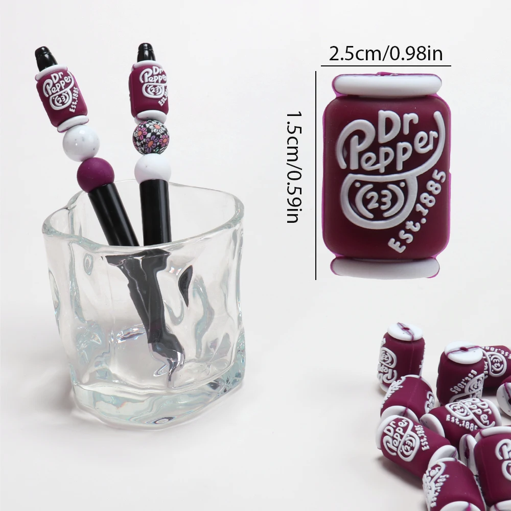 6 قطعة ثلاثية الأبعاد سيليكون الخرز شرب زجاجات شكل سيليكون البؤري الخرز لصنع المجوهرات سوار المفاتيح لوازم الحرفية