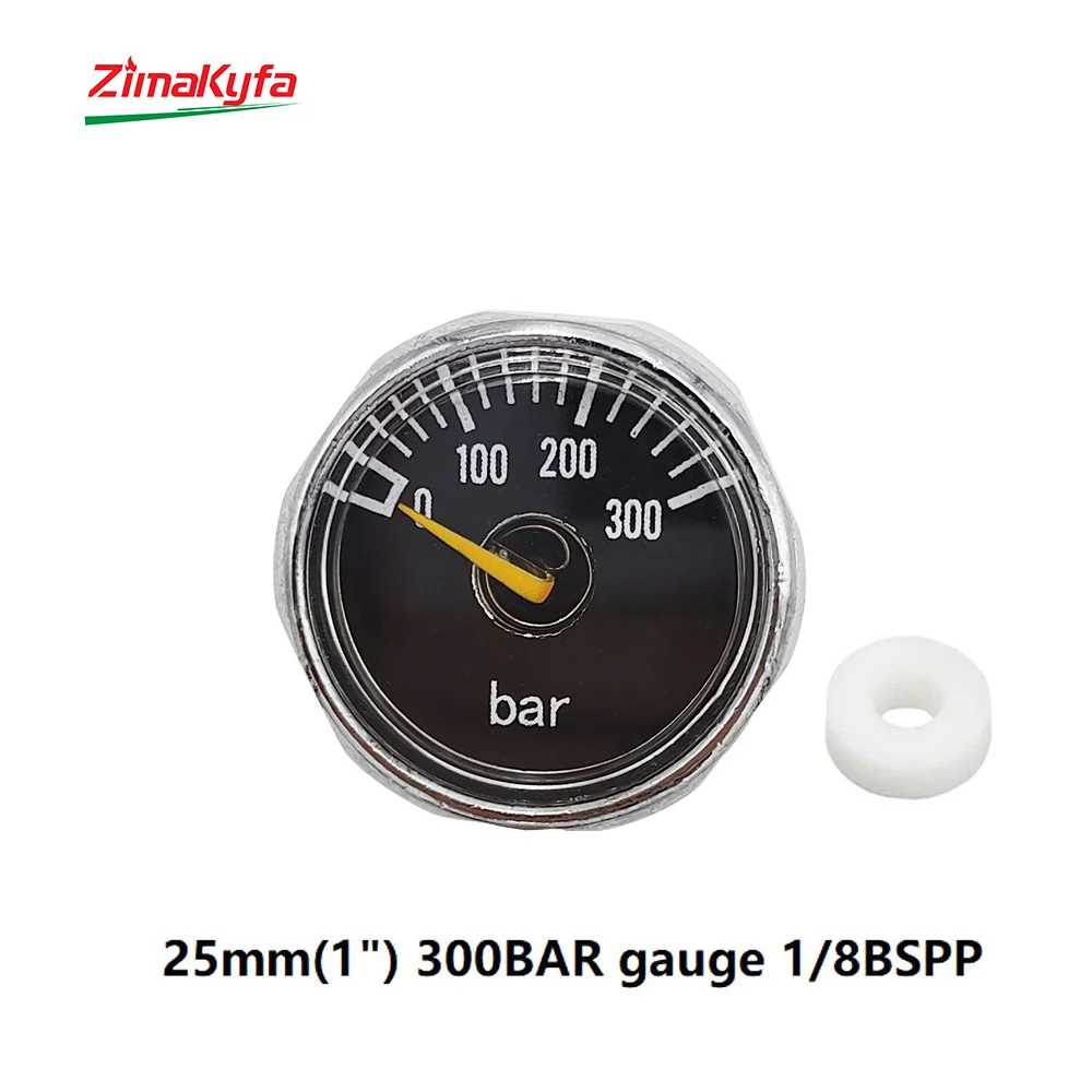 Manomètre Précision Mini 6000 PSI 1/8 NPT – Micro Manomètre Dioxyde De Carbone, Boîtier Aluminium Noir Robuste
