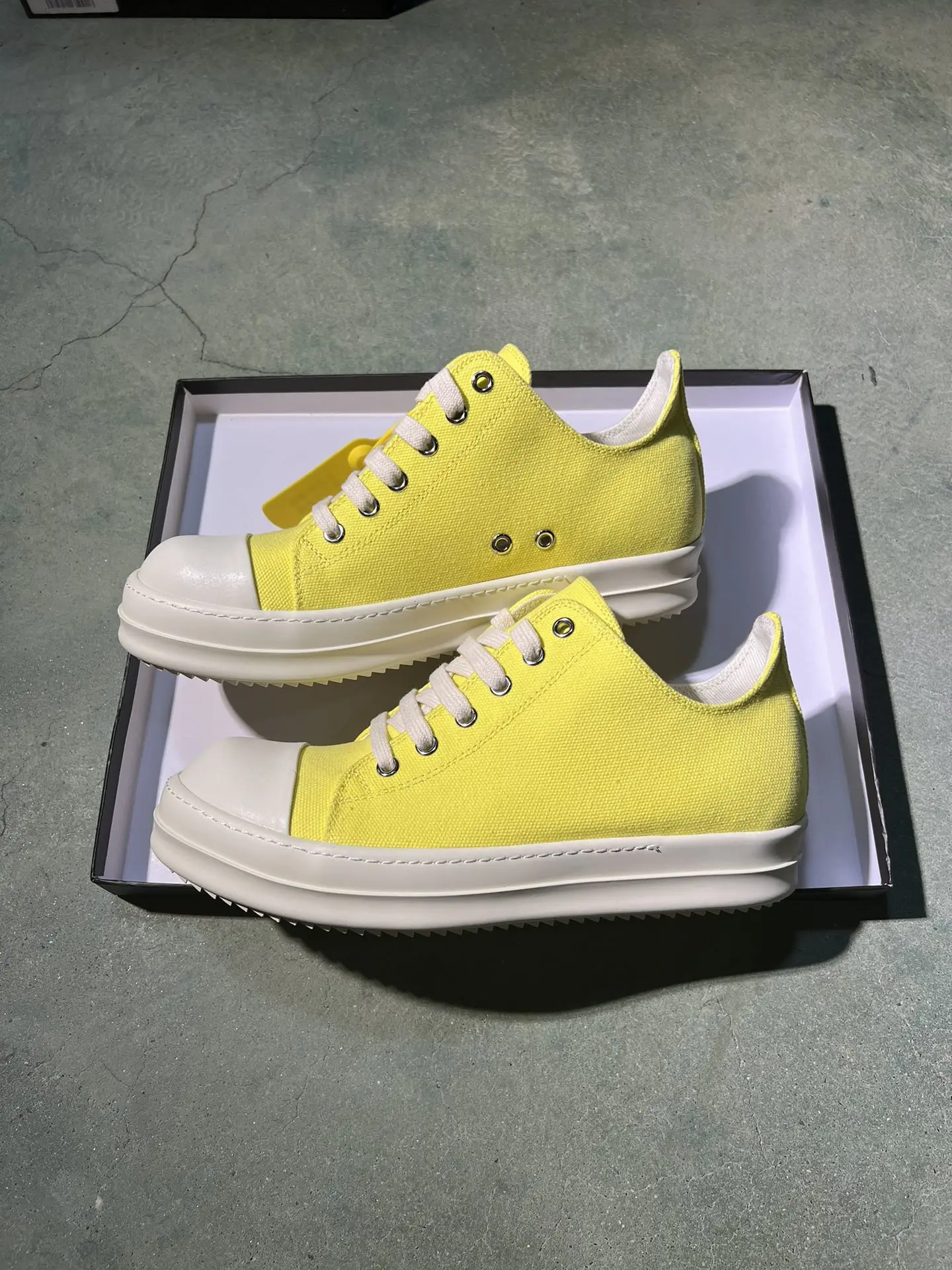 Ricks Outdor Luxury Yellow Canvas Low Top Quality Owens Men Party ShoesWomen Sneaker Fashion Casual Owens Design boots & Shoes