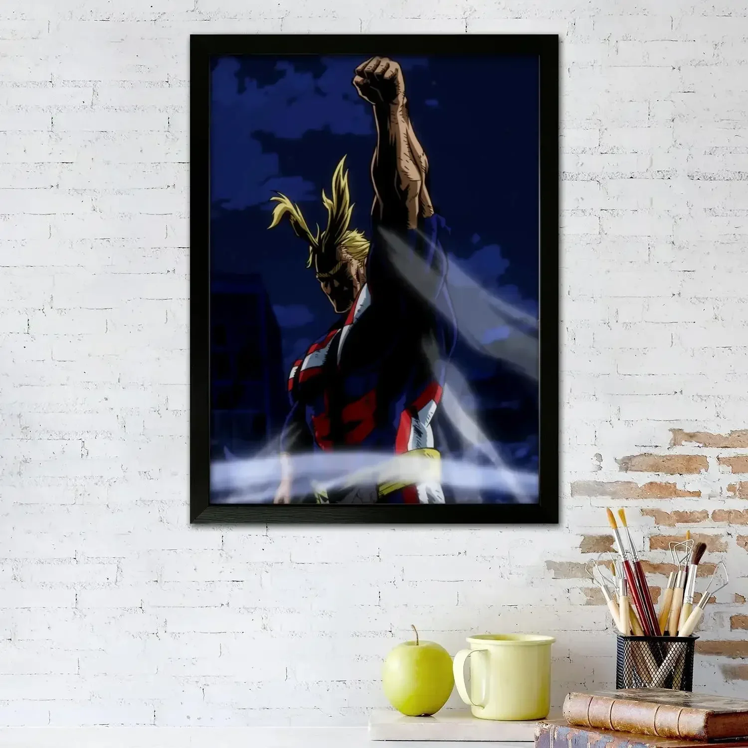 Academia All Might Canvas Art Poster and Wall Art Picture Print, Modern Family Bedroom Decor Posters,Decorative painting