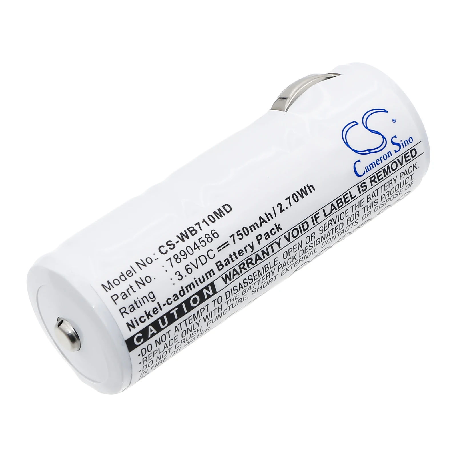 Battery for Siemens,Welch-Allyn Opthalmoscope Pre-Vista (CJB-191) (77mm) (750mAh) 3.6V