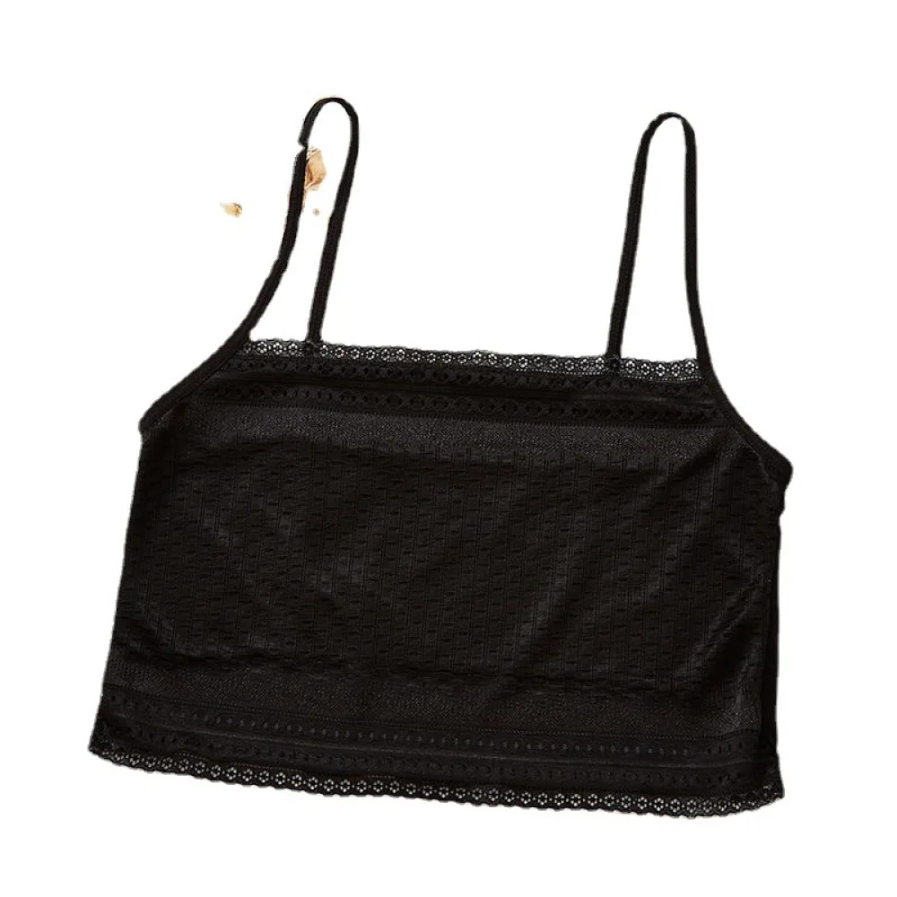 Sexy Lace Camisole Women Tube Top Strapless Bralette Summer Breathable Underwear Seamless Thin Vest For Student Girls Casual